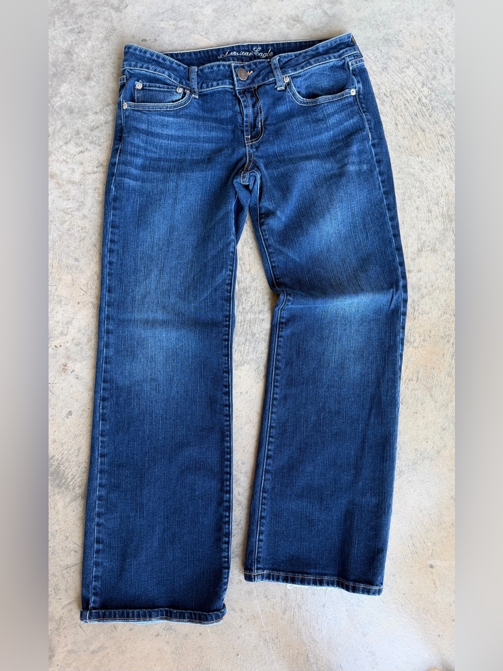 American Eagle Outfitters Dark Blue Boyfriend Jeans